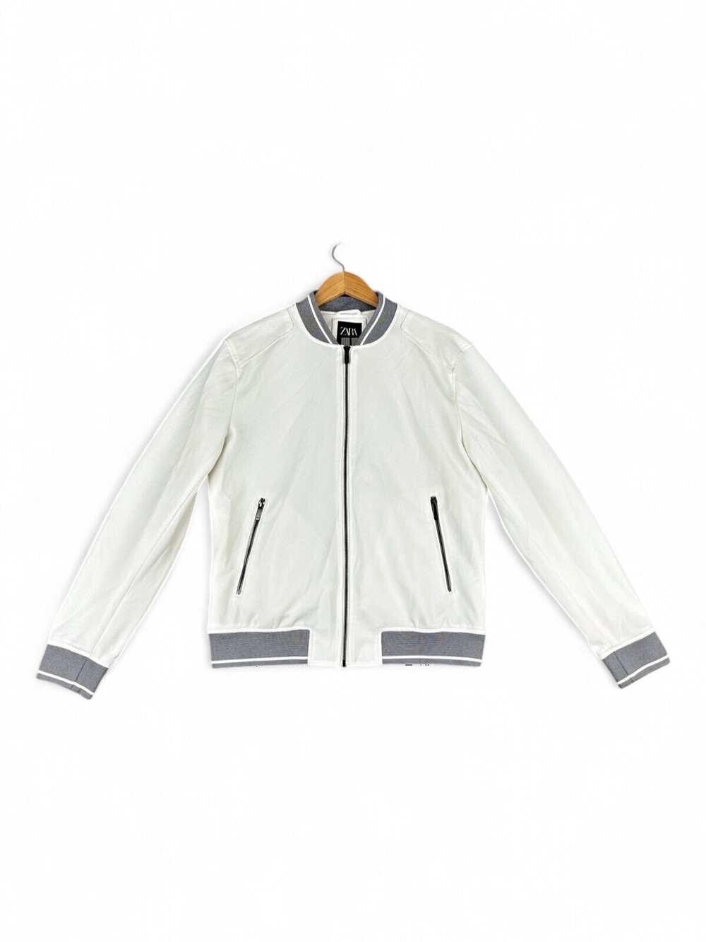 Zara Women's Bomber Jacket with Zip Front, Size L